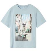 Name It T-shirt - NkmVoto - Celestial Blue/Skate Dag