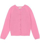 Creamie Cardigan - Stickad - Pointelle - Rosebloom