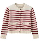 Sofie Schnoor Cardigan - Stickad - Off White/RÃ¶d