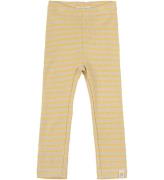 Petit Piao Leggings - Rib - Modal - Yellow Sön/Dark Off White