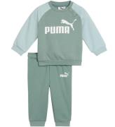 Puma Sweatset - Minicats ess Raglan Crew - Green MÃ¥nen