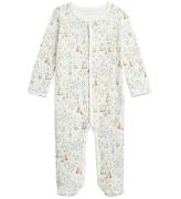 Polo Ralph Lauren Onesie - Vit m. Blommor/Harar