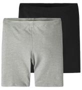 Name It Cykelshorts - Noos - 2-pack - NkfVivian - Black/Grey/Mel