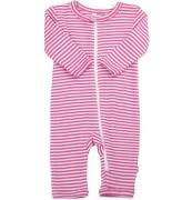 Joha Onesie - Rib - Ull/Silke - Off White/Rosa