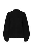 Slfleslie Ls Knit O-Neck B Black Selected Femme