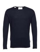 Slhrome Ls Knit Crew Neck Noos Navy Selected Homme