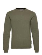 Cfkarl Lambswool Crew Neck Kni Khaki Casual Friday