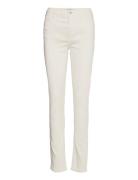 Washed-Effect Stretch Trousers White Esprit Casual