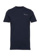 Regular Trademark Chest Print T-Shi Navy Knowledge Cotton Apparel