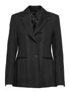 Isobel Block Stripe Blazer Black Wood Wood