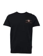 Archive Shield Emb Ss T-Shirt Black GANT