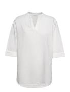 Organic Linen/Cotton Tunic 3/4 S White Rosemunde