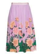 D2. Dahlia Pleated Silk Skirt Patterned GANT