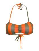 Bikini Top Kovik Big Stripes Orange Patterned DEDICATED