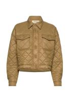 Water-Repellant Cropped Quilted Jacket Brown Polo Ralph Lauren