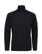 Slhrory Ls Roll Neck Tee B Black Selected Homme