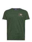 Archive Shield Emb Ss T-Shirt Green GANT