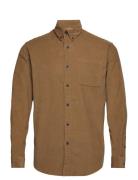 Slhregrick-Cord Shirt Ls W Brown Selected Homme