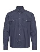 Lincoln Ripstop Shirt Navy Les Deux