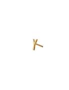 Earring Studs Archetypes, Gold, A-Z Gold Design Letters