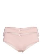 Double Pack: Brazilian Hipster Shorts Trimmed With Lace Pink Esprit Bo...