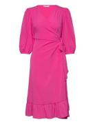 Onlolivia 3/4 Wrap Midi Dress Wvn Pink ONLY