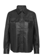 Leather Shirt Black Rosemunde