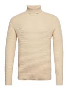 Slhremy Ls Knit All Stu Roll Neck W Camp Cream Selected Homme