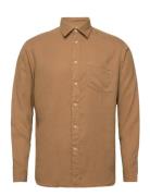 Slhregpastel-Linen Shirt Ls W Brown Selected Homme