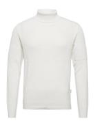 Slhmaine Ls Knit Roll Neck W Noos White Selected Homme