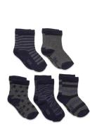 Sock W. Pattern Grey Minymo