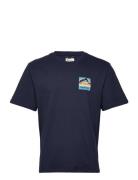 Geo Back Print T-Shirt Navy Penfield