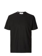 Slhrelax-Plisse Tee Ex Black Selected Homme