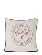 Seasons Greatings Recycled Cotton Pillow Cover Patterned Lexington Hom...