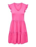 Onlmay Cap Sleev Fril Dress Jrs Noos Pink ONLY