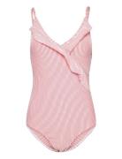 Striba Bly Frill Swimsuit  Becksöndergaard