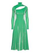 Metallic Nylon Cut-Out Dress Green ROTATE Birger Christensen