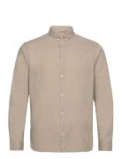 Costum Fit Cord Look Shirt - Gots/V Beige Knowledge Cotton Apparel