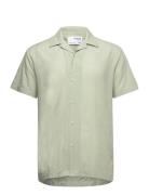 Slhreg-Air Shirt Ss Mix W Green Selected Homme