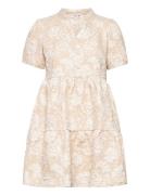 Ida Short Sleeve Dress Beige A-View