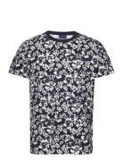 Floral Print T-Shirt Navy GANT