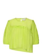 Theagz Cropped Blouse Green Gestuz