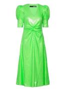 Sequins Maxi V-Neck Dress Green ROTATE Birger Christensen
