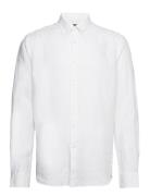 Douglas Linen Shirt-Classic Fit White Morris
