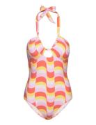 Modern Take Drawstring Halter Piece Pink Seafolly