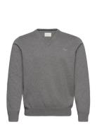 Classic Cotton V-Neck Grey GANT