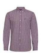 Ls Slim Fit Gingham Shirt Patterned Lyle & Scott