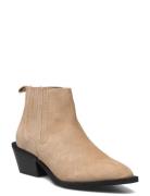 Biamona Western Boot Low Chelsea Suede Beige Bianco