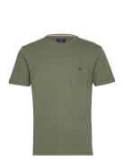 Ctn Linen Pocket Tee Khaki Hackett London