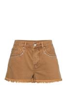 Heidi Studded Shorts Brown AllSaints